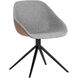 Mccoy November Grey / Cinnamon Brown Swivel Dining Chair, Swivel